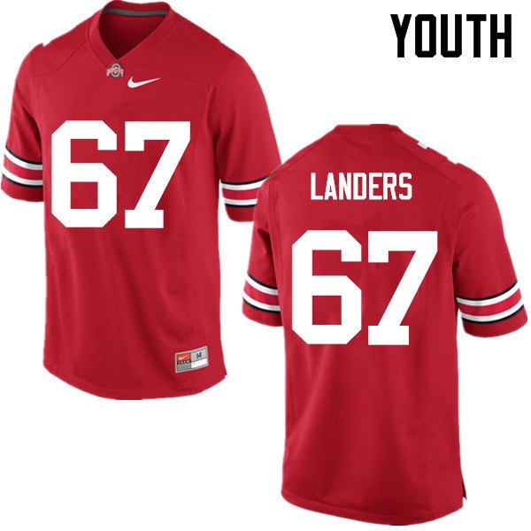 Ohio State Buckeyes #67 Robert Landers Youth Official Jersey Red